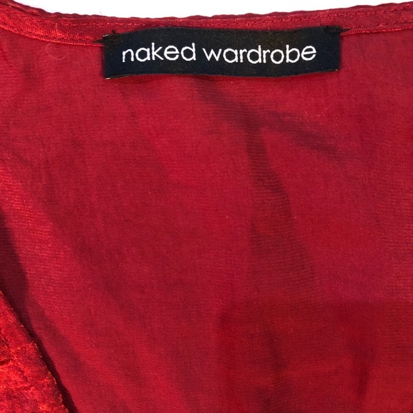 naked wardrobe Red Mini Dress, Size Small - Picture 6 of 10